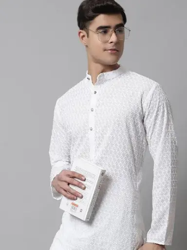 WHITE KURTA MEN